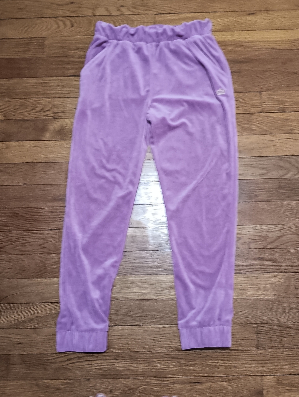 Juicy Couture Lavender Velour Pants with Silver Logo